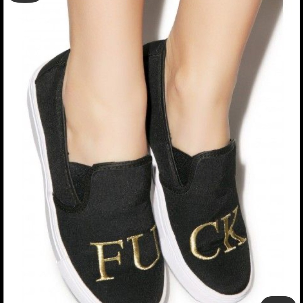 Black Slip-On Shoes yru Size 9